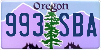 OR license plate 993SBA