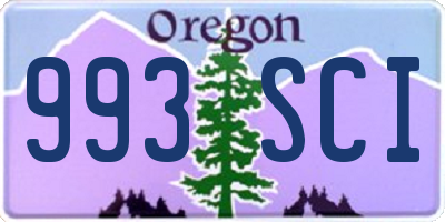 OR license plate 993SCI