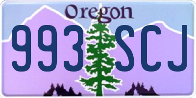 OR license plate 993SCJ