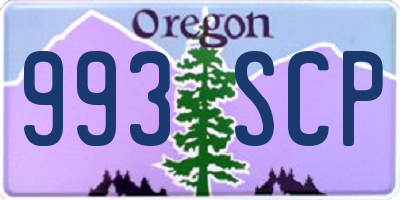 OR license plate 993SCP