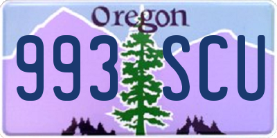 OR license plate 993SCU