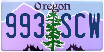 OR license plate 993SCW