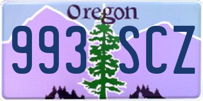 OR license plate 993SCZ