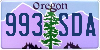 OR license plate 993SDA