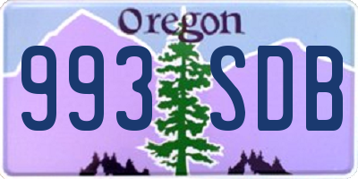 OR license plate 993SDB