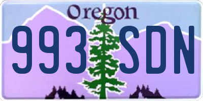 OR license plate 993SDN