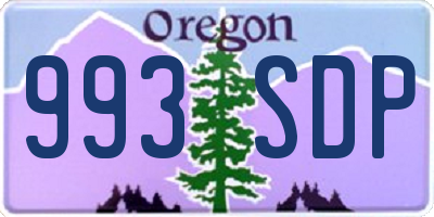 OR license plate 993SDP