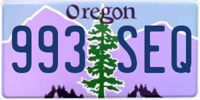 OR license plate 993SEQ