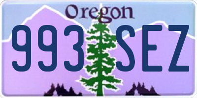 OR license plate 993SEZ