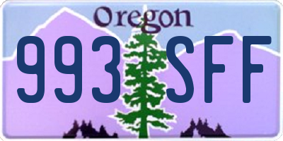 OR license plate 993SFF