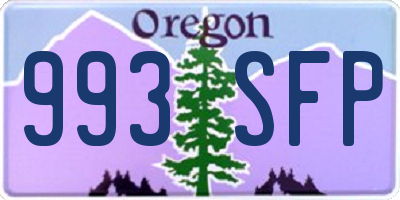 OR license plate 993SFP