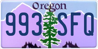 OR license plate 993SFQ