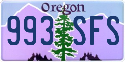 OR license plate 993SFS