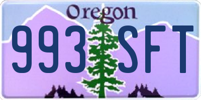 OR license plate 993SFT