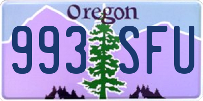 OR license plate 993SFU