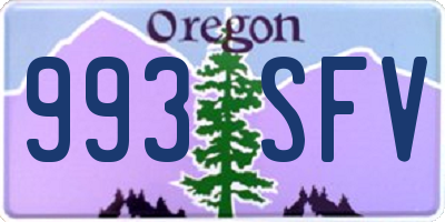 OR license plate 993SFV