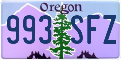 OR license plate 993SFZ