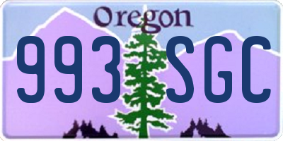 OR license plate 993SGC