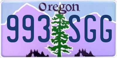 OR license plate 993SGG