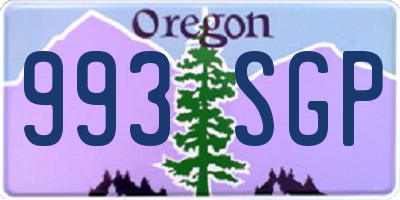 OR license plate 993SGP