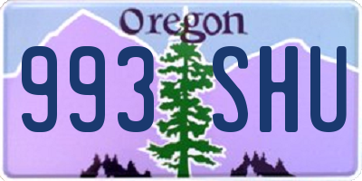 OR license plate 993SHU