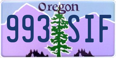 OR license plate 993SIF