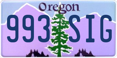 OR license plate 993SIG