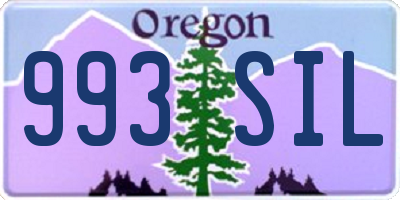 OR license plate 993SIL