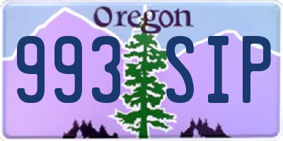 OR license plate 993SIP