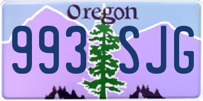 OR license plate 993SJG