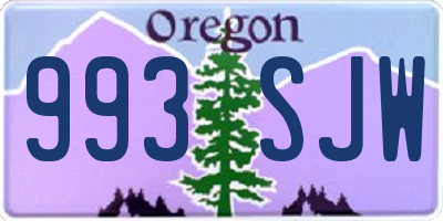 OR license plate 993SJW