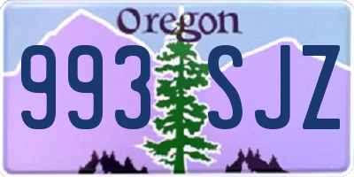 OR license plate 993SJZ