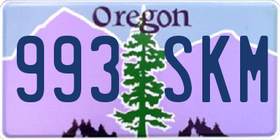 OR license plate 993SKM