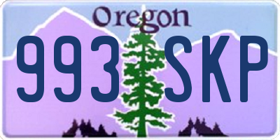 OR license plate 993SKP