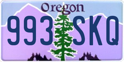 OR license plate 993SKQ