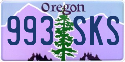 OR license plate 993SKS