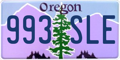 OR license plate 993SLE