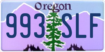 OR license plate 993SLF