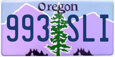 OR license plate 993SLI