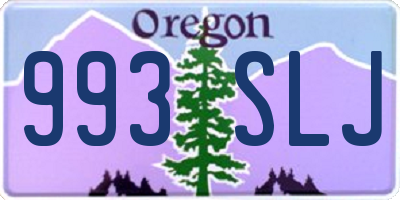 OR license plate 993SLJ