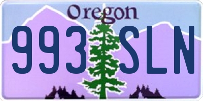 OR license plate 993SLN