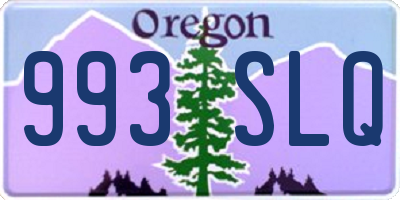 OR license plate 993SLQ
