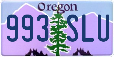OR license plate 993SLU
