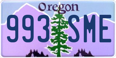 OR license plate 993SME