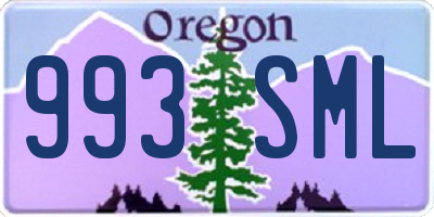 OR license plate 993SML