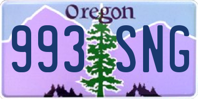 OR license plate 993SNG