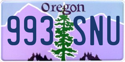 OR license plate 993SNU