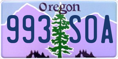 OR license plate 993SOA