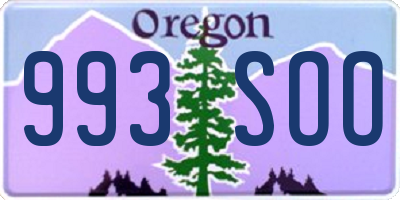 OR license plate 993SOO