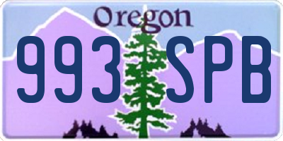 OR license plate 993SPB